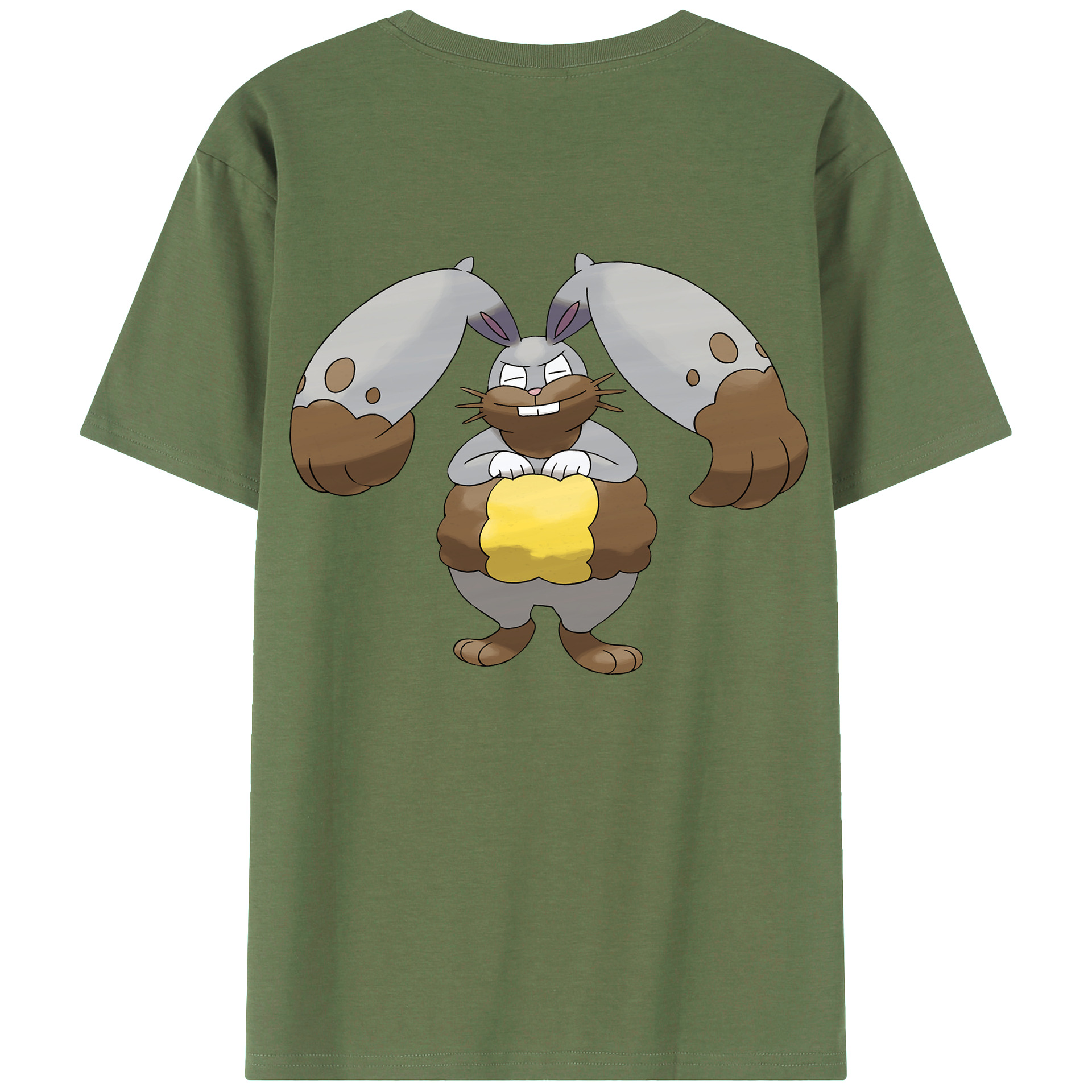 （画像用） ポケットモンスター Pokémon 綿100％ メンズ半袖Tシャツ（バックプリント） 通気性
